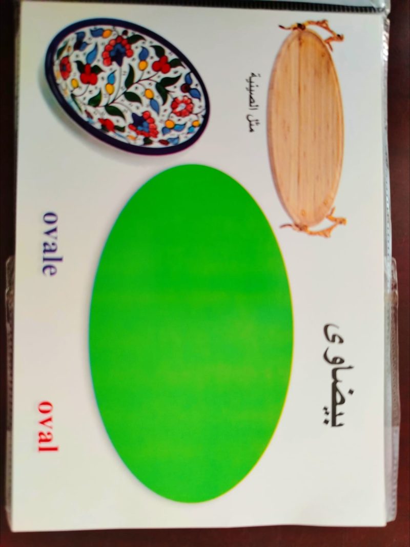 Shapes Flash Cards for Kids Arabic - English - French - Image 2